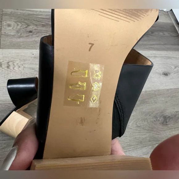 Madewell Leather Kiera Mule Strappy Black Sandal Sz 7 - Picture 9 of 13